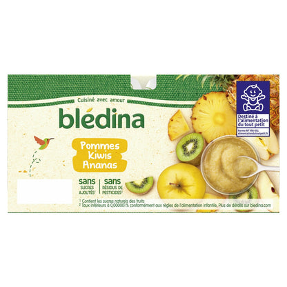 Baby Compotes From 8 Months Apple Kiwi Pineapple BLEDINA