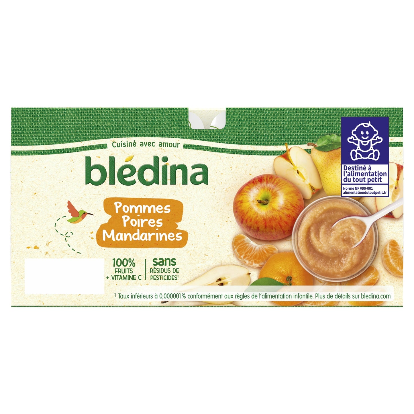 Baby Compotes From 8 Months Apple Pear Mandarin BLEDINA