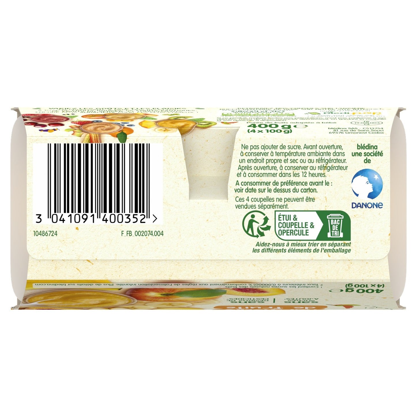 BLEDINA Fruit Harmony Baby Compotes from 6 Months