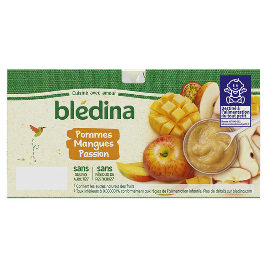 Baby Compotes From 8 Months Apple Mango Passion BLEDINA