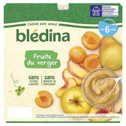 Baby Fruit Puree From 6 Months BLEDINA Orchard Fruits