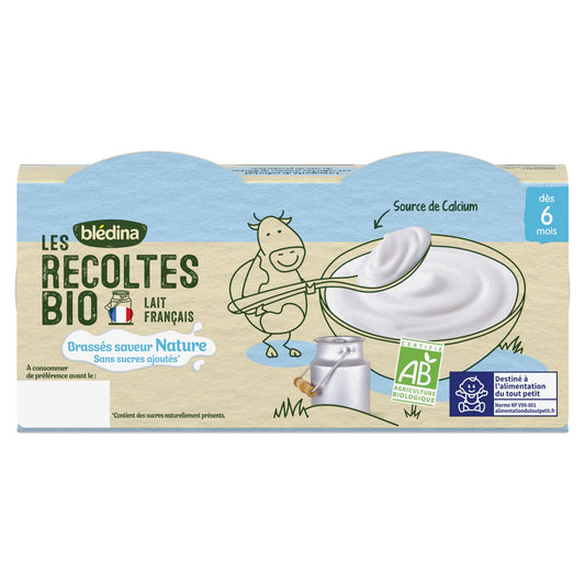 Baby Milk Dessert From 6 Months Stirred Plain No Added Sugars BLEDINA Organic Harvests