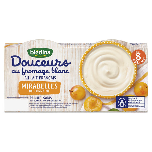 Baby Milk Dessert From 8 Months Mirabelle White Cheese BLEDINA