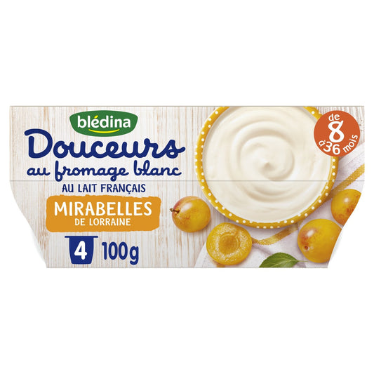 Baby Milk Dessert From 8 Months Mirabelle White Cheese BLEDINA
