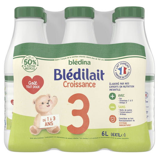 Liquid Baby Milk for Growth 3rd Age 1-3 Years Blédilait BLEDINA