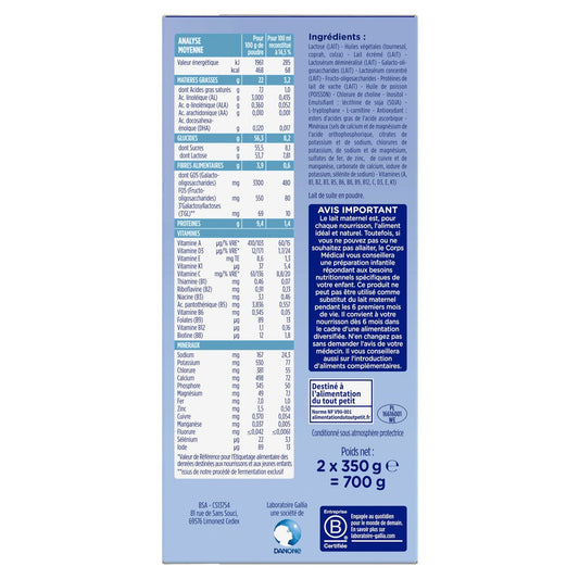 Calisma GALLIA Powdered Baby Milk 2nd Age 6-12 Months