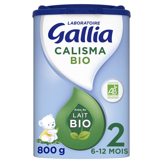 Lait Bébé en Poudre 2ème Âge Dès 6 Mois Bio Calisma GALLIA la boîte de 800g