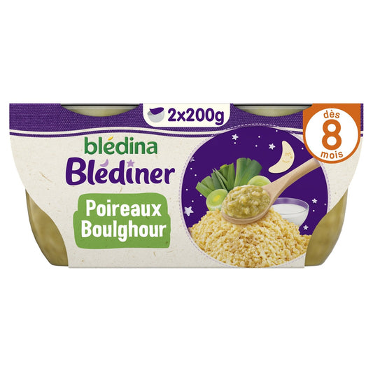 Baby Evening Dish From 8 Months Leek Fondue Bulgur Blédiner BLEDINA
