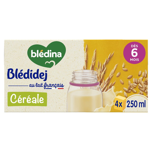Céréales Bébé Dès 6 Mois Saveur Céréales Blédidej BLEDINA la boîte de 4 briques de 250ml