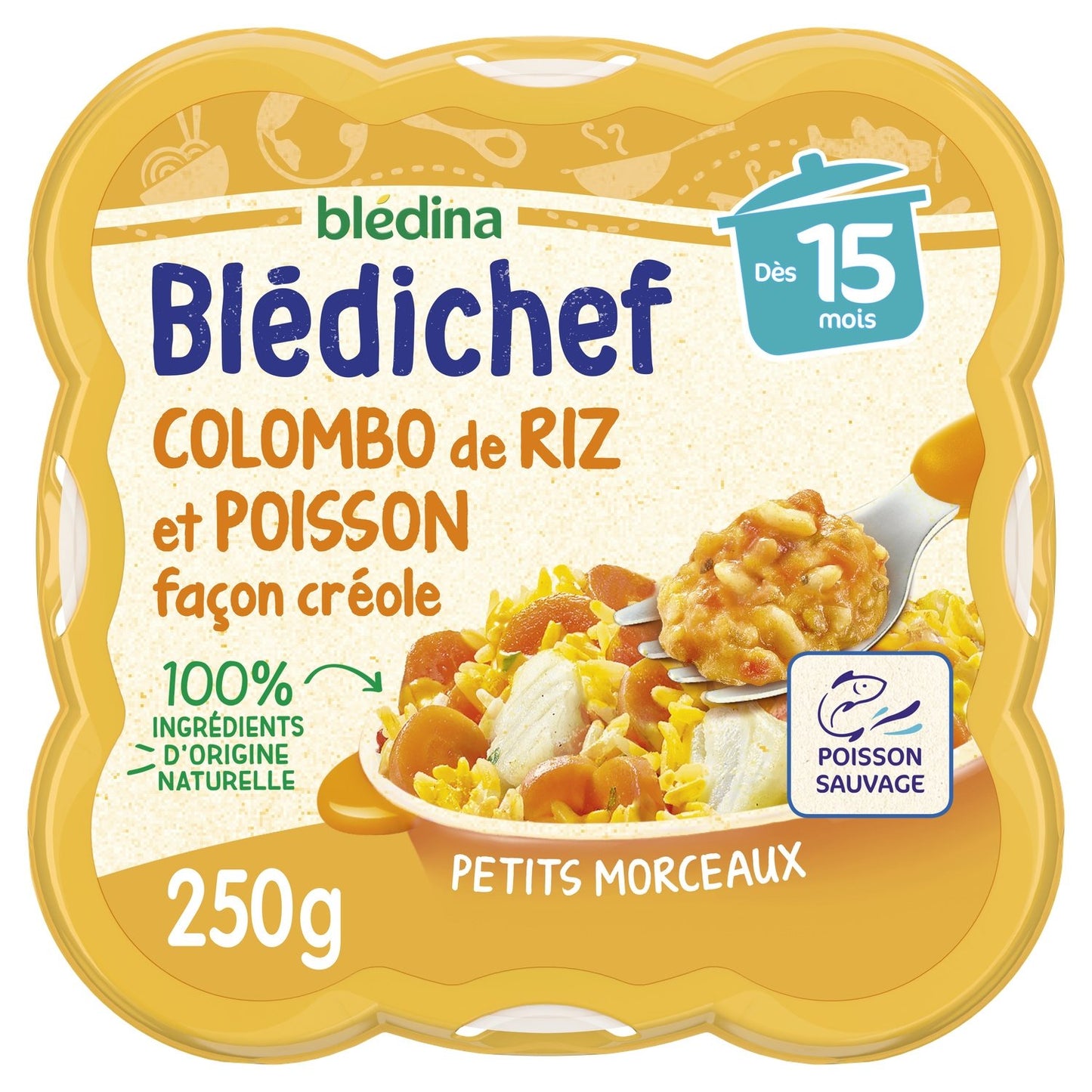 Baby Dish From 15 Months Colombo Rice and Fish Creole Style Blédichef BLEDINA