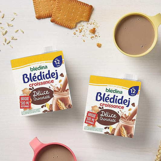 Baby Cereals From 12 Months Chocolate Delight Flavor Growth Blédidej BLEDINA