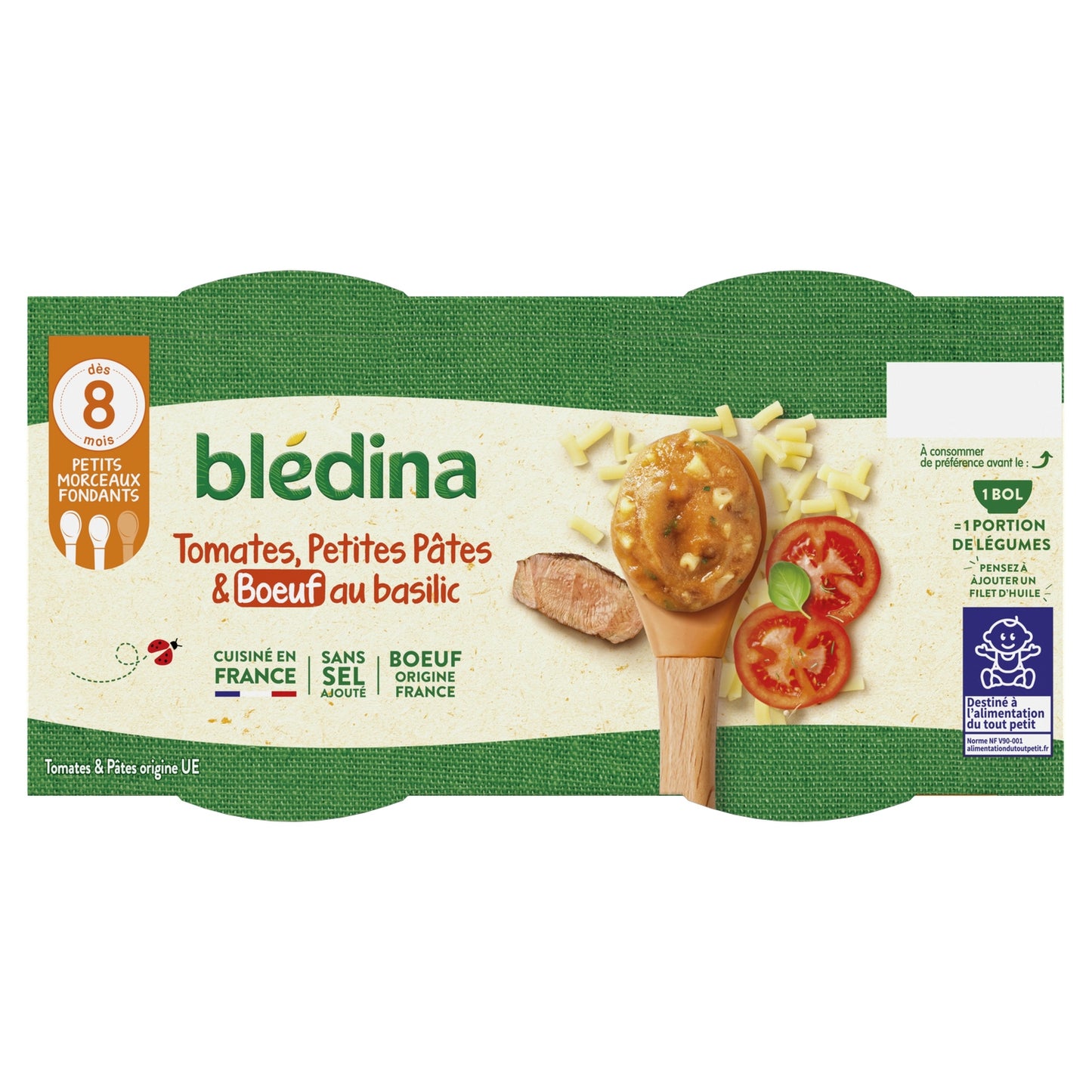 Plat Bébé Dès 8 Mois Tomates Petites Pâtes Bœuf Idées Maman BLEDINA