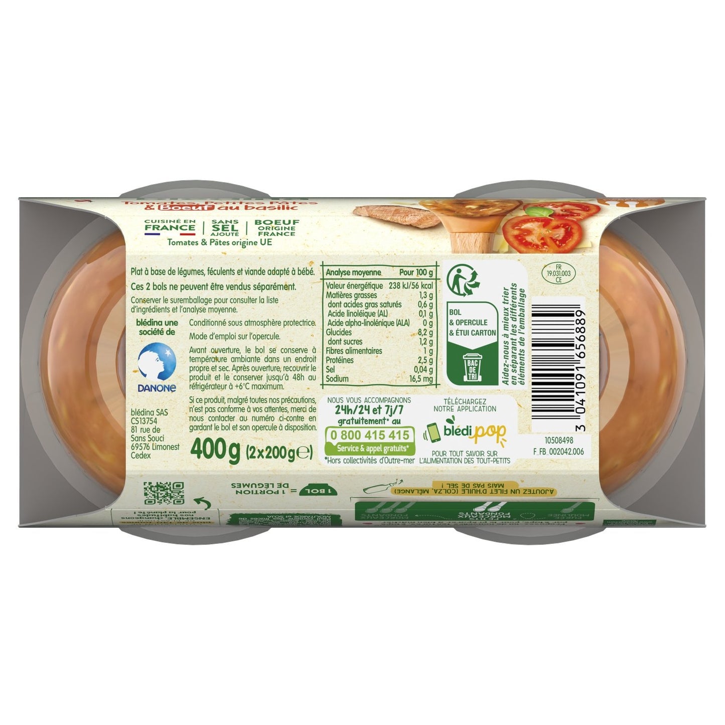 Plat Bébé Dès 8 Mois Tomates Petites Pâtes Bœuf Idées Maman BLEDINA