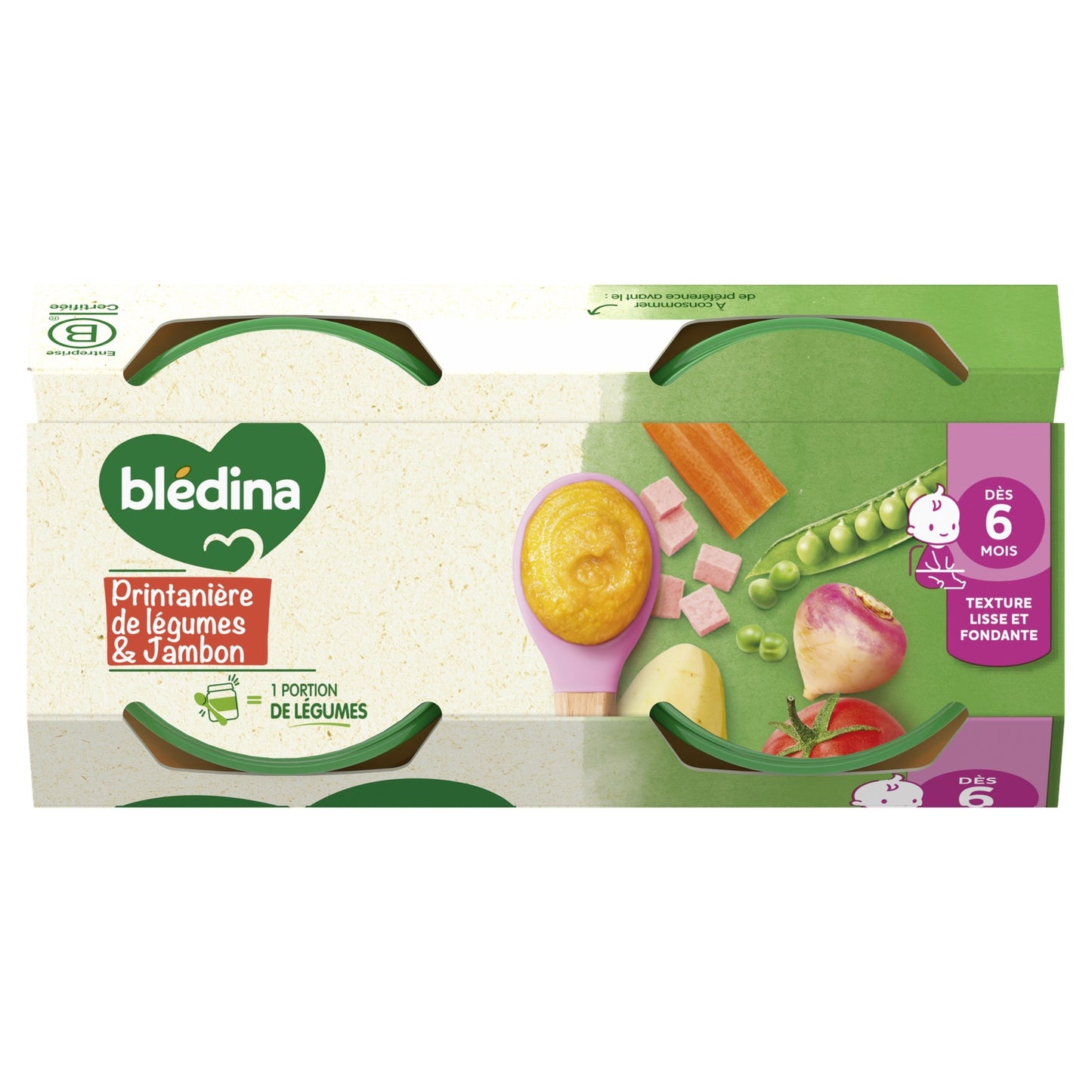 Baby Dish From 6 Months Spring Vegetable Ham BLEDINA