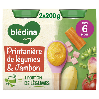 Baby Dish From 6 Months Spring Vegetable Ham BLEDINA
