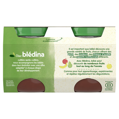 Baby Compote From 4-6 Months Apples Prunes BLEDINA