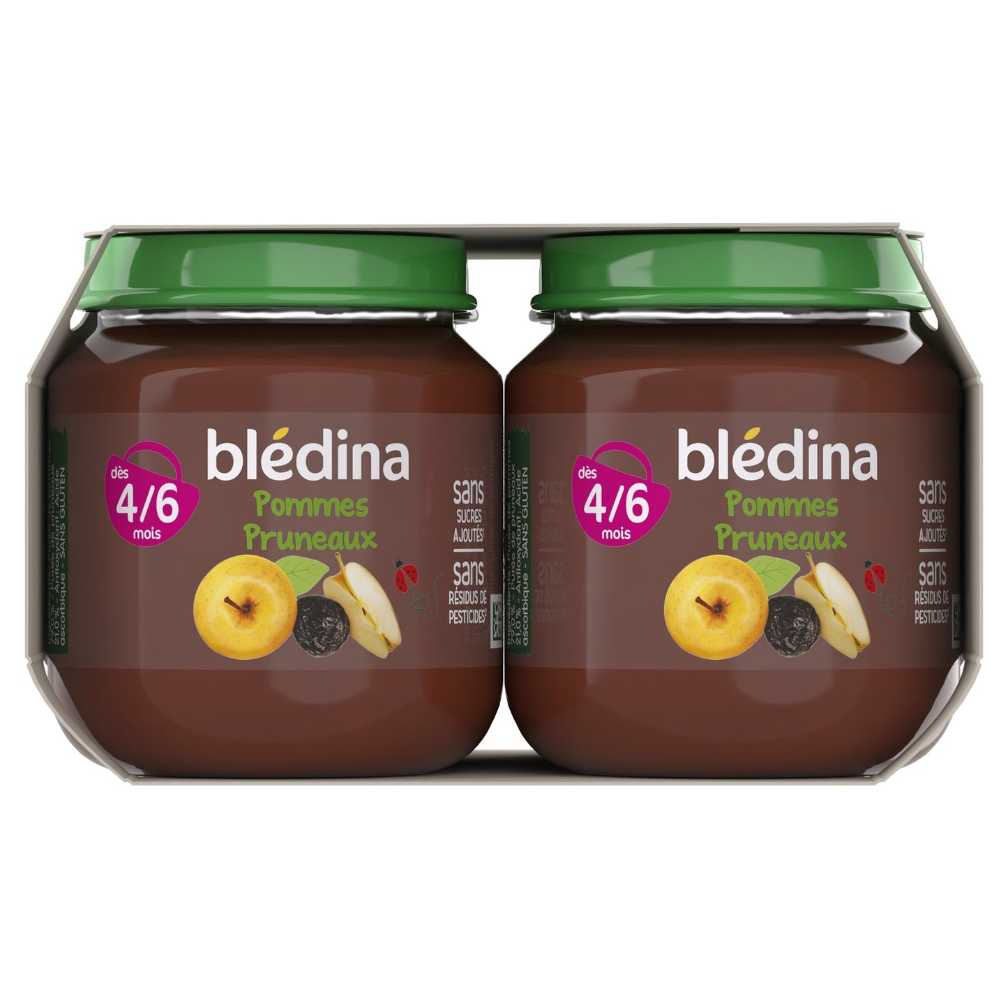 Baby Compote From 4-6 Months Apples Prunes BLEDINA