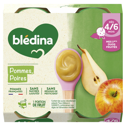 Baby Compote From 4-6 Months Apples Pear BLEDINA