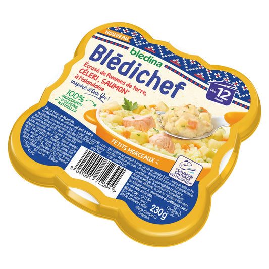 Baby Meal From 12 Months Mashed Potatoes, Celery and Icelandic Salmon Blédichef BLEDINA
