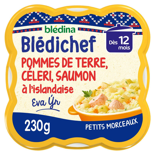 Baby Meal From 12 Months Mashed Potatoes, Celery and Icelandic Salmon Blédichef BLEDINA