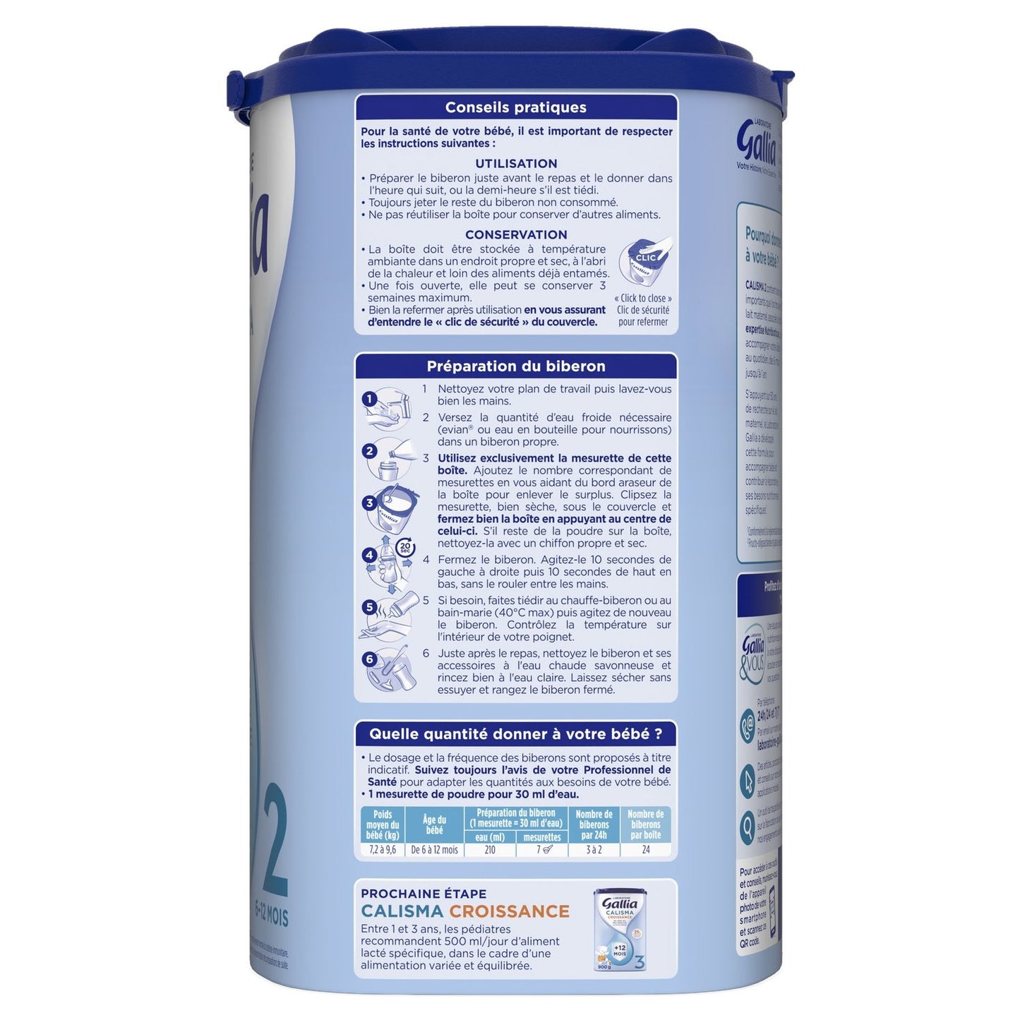 Calisma GALLIA Powdered Baby Milk 2nd Age 6-12 Months