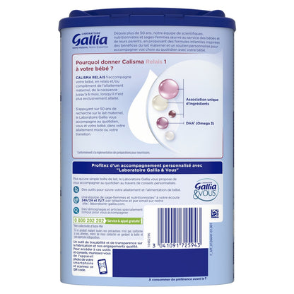 Baby Milk Powder 1st Age 0-6 Months Calisma Relais GALLIA