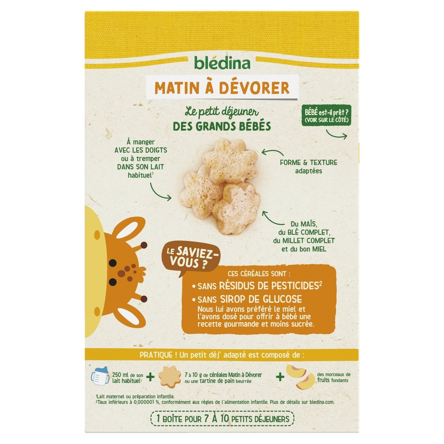 BLEDINA Mini Morning Baby Cereals from 15 Months with Honey