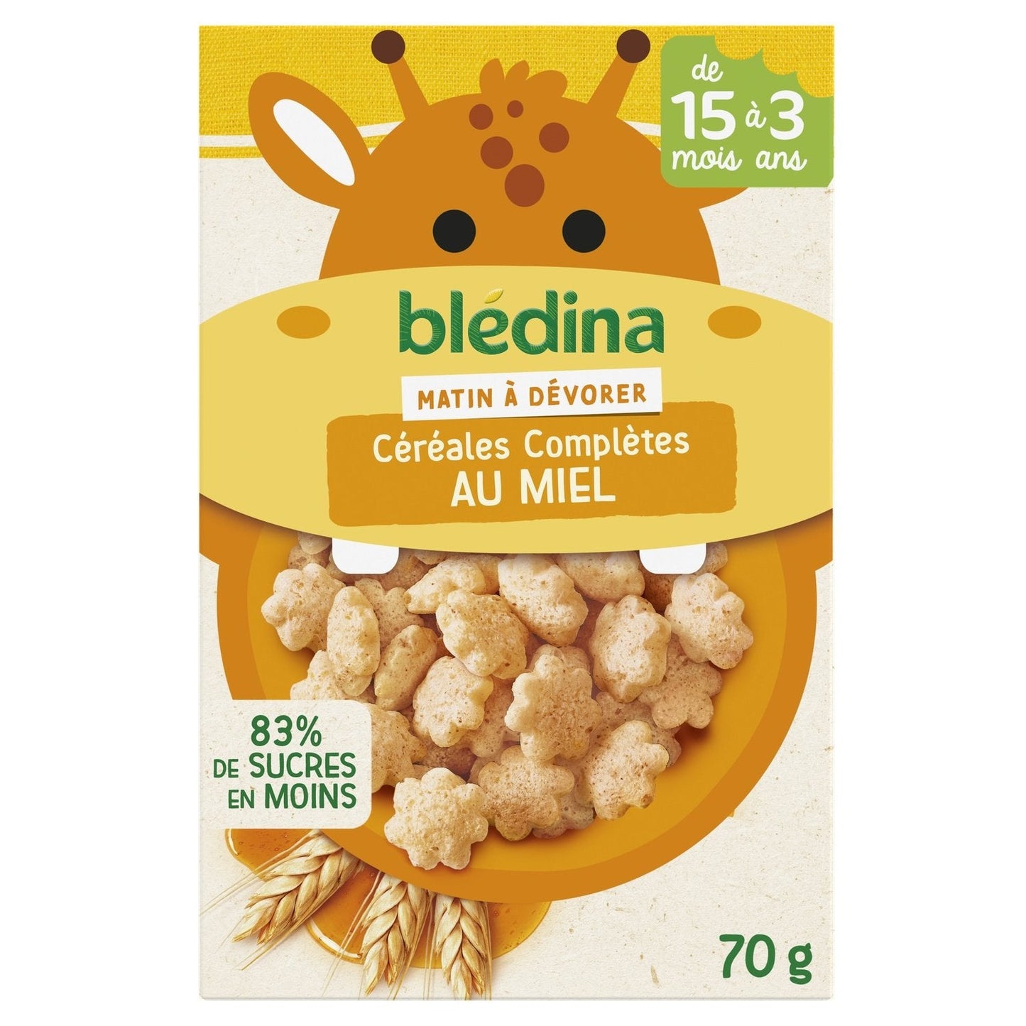 [ANTI-GASPILLAGE] Céréales Bébé Dès 15 Mois Complètes au Miel Mini Matin BLEDINA - Date de durabilité minimale : 12/08/2025