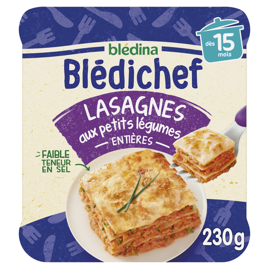 Baby Dish From 15 Months, Lasagna with Small Vegetables BLEDICHEF BLEDINA
