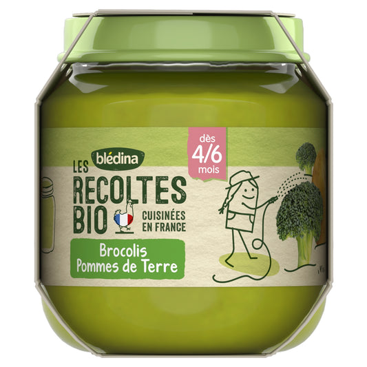 Baby Meal From 4 to 6 Months Broccoli Pumpkin Peas Les Récoltes Bio BLEDINA