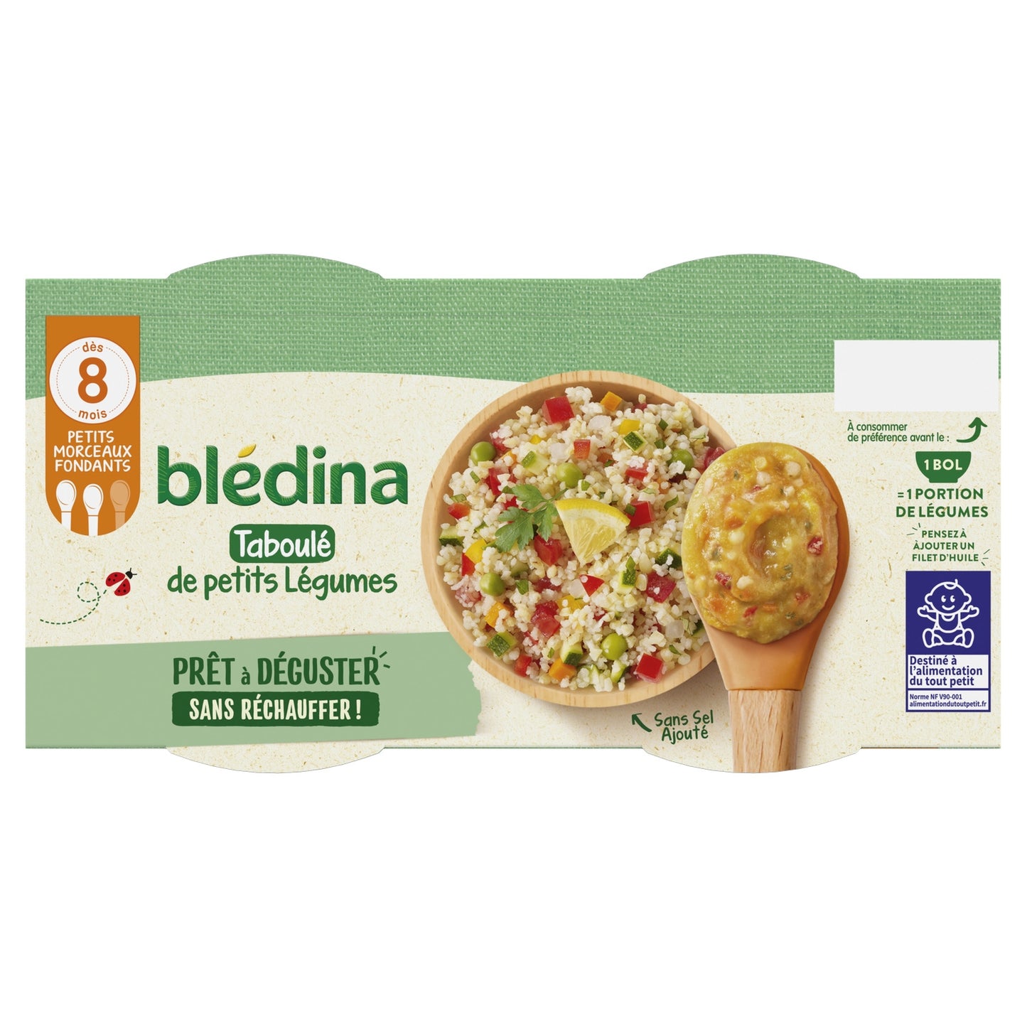 Baby Dish From 8 Months Tabbouleh of Small Vegetables Ready to Eat BLEDINA