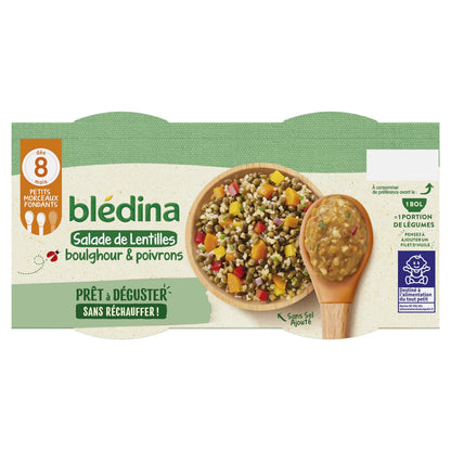 Cold Baby Dish From 8 Months Lentil Salad with Bulgur and Peppers BLEDINA