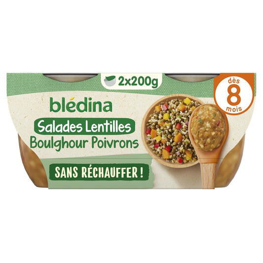 Cold Baby Dish From 8 Months Lentil Salad with Bulgur and Peppers BLEDINA