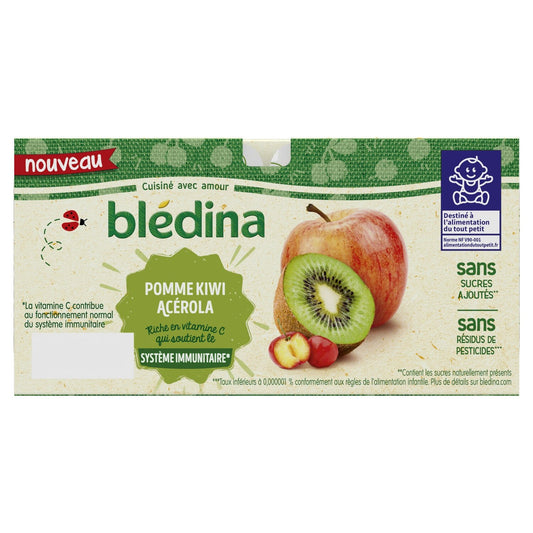 Baby Compotes From 6 Months Apple Kiwi Acerola BLEDINA