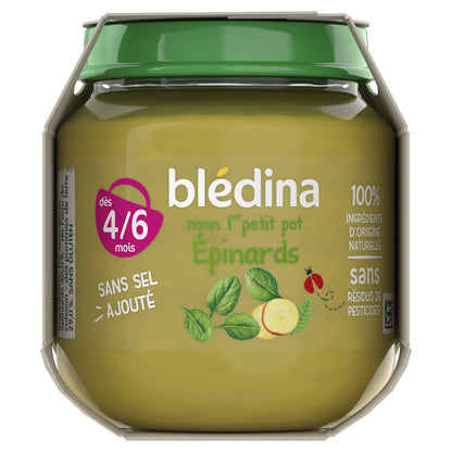 Baby Meal From 4 to 6 Months Peas Green Beans Spinach My 1st Little Pot BLEDINA