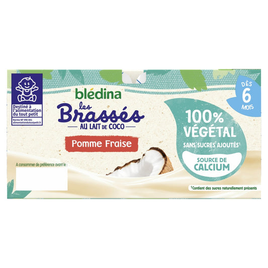 BLEDINA Vegetable Baby Dessert with Coconut Milk and Apple Strawberry