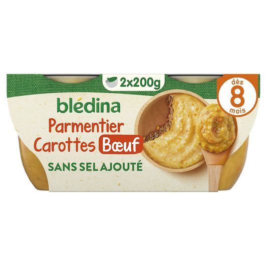 Plat bébé dès 8 Mois Carottes et Bœuf Mes premiers repas BLEDINA 