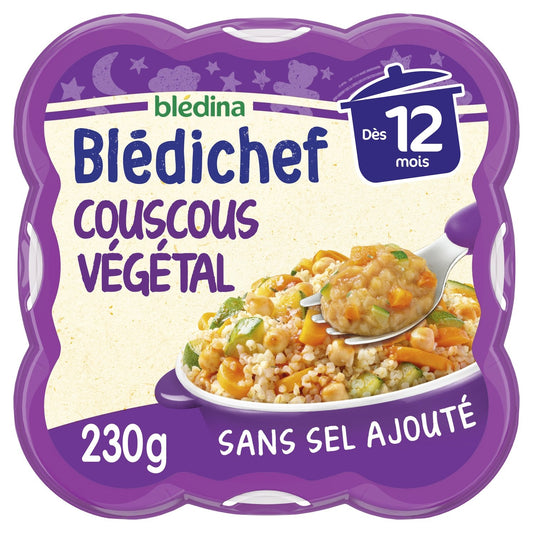 Plat Bébé du Soir Dès 12 Mois Nuit Couscous Végétal BLEDINA le pot de 230g