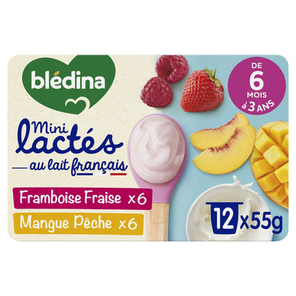 Dessert Lactée Fruits Rouges/Fruits du Soleil bébé dès 6 mois BLEDINA 