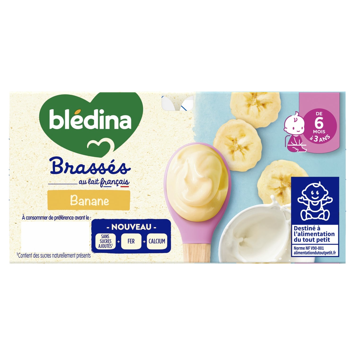 Yaourts brassés bébé Banane de 6 mois à 3 ans BLEDINA 