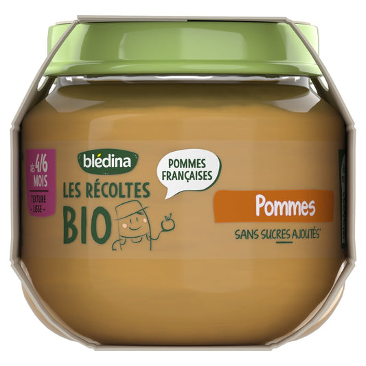 Organic Apple Fruit Puree for Babies from 4/6 Months BLEDINA