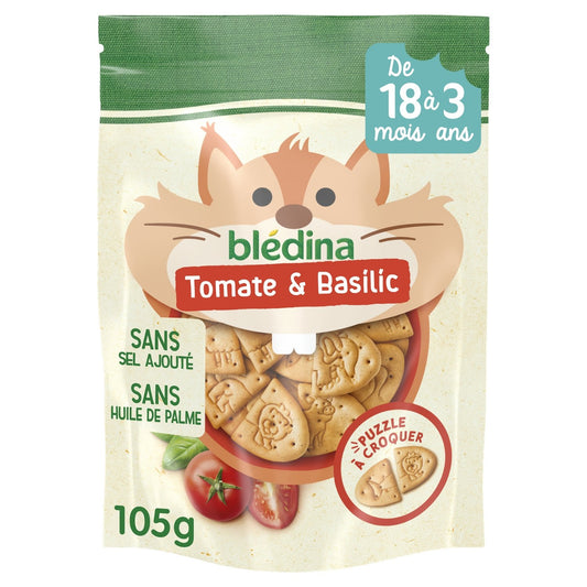 BLEDINA Tomato &amp; Basil Crisps to Devour from 18 Months to 3 Years