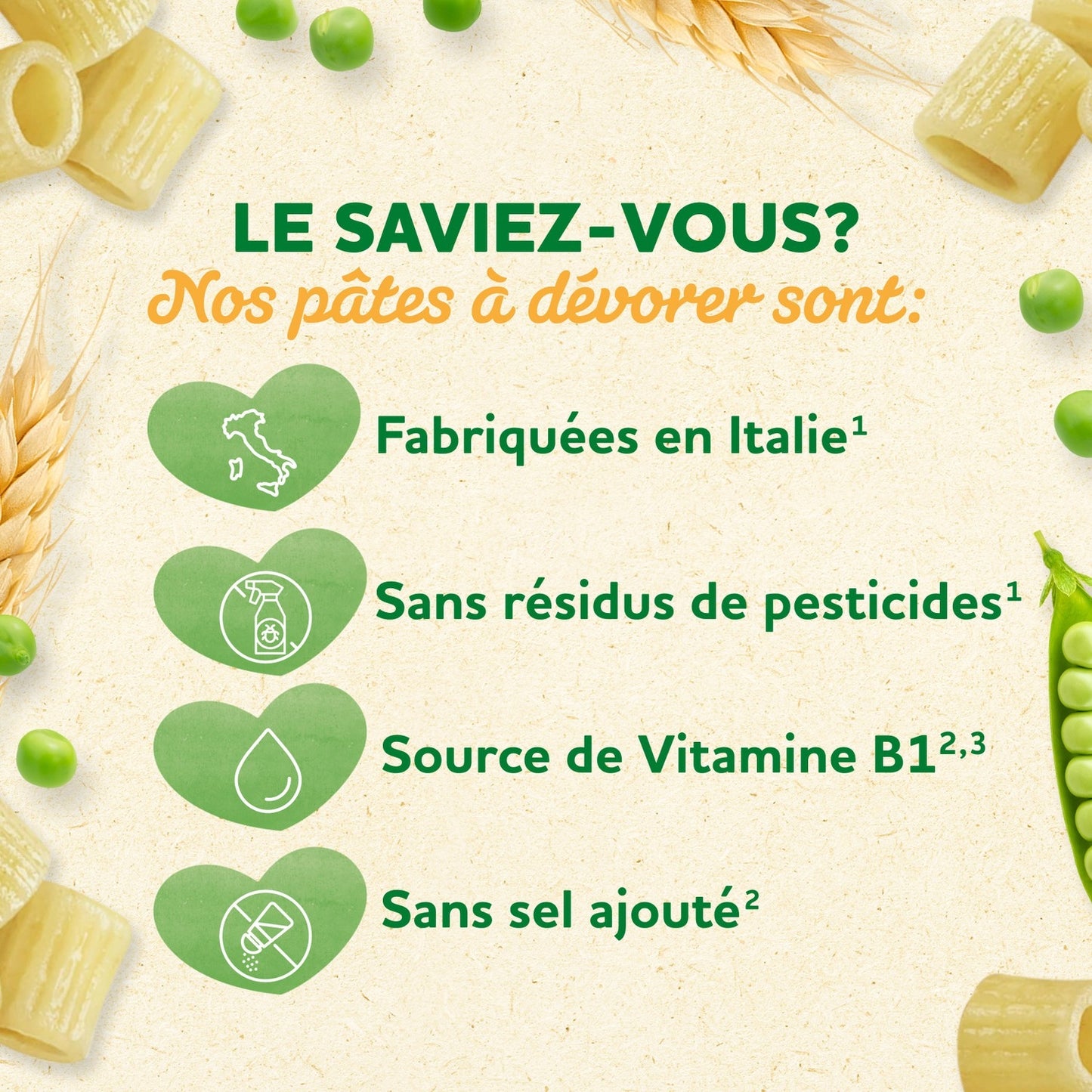 Pâtes à dévorer de 15 mois à 3 ans Blé Tendre Petits Pois BLEDINA 