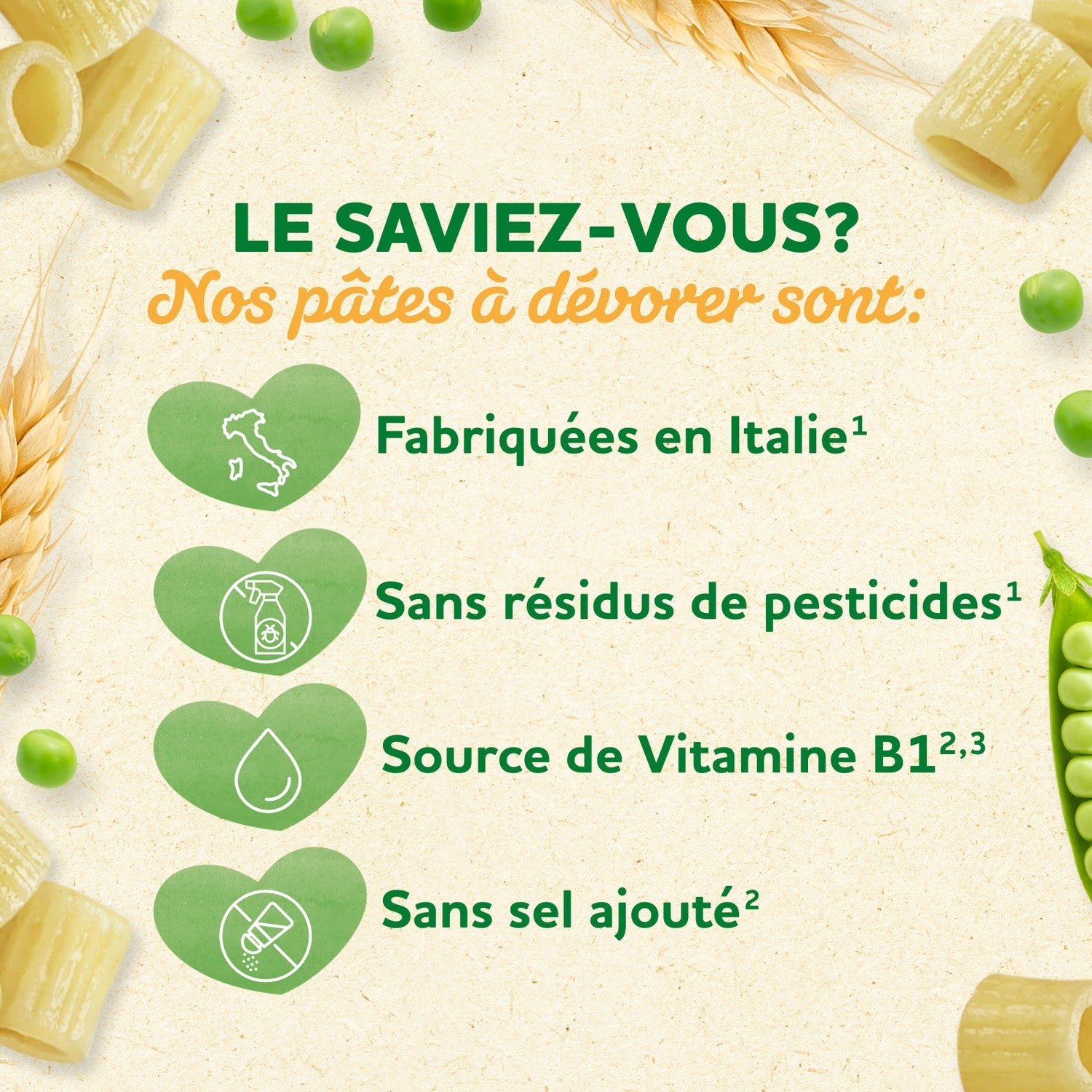 Pâtes à dévorer de 15 mois à 3 ans Blé Tendre Petits Pois BLEDINA 