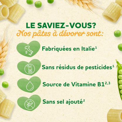 Pâtes à dévorer de 15 mois à 3 ans Blé Tendre Petits Pois BLEDINA 