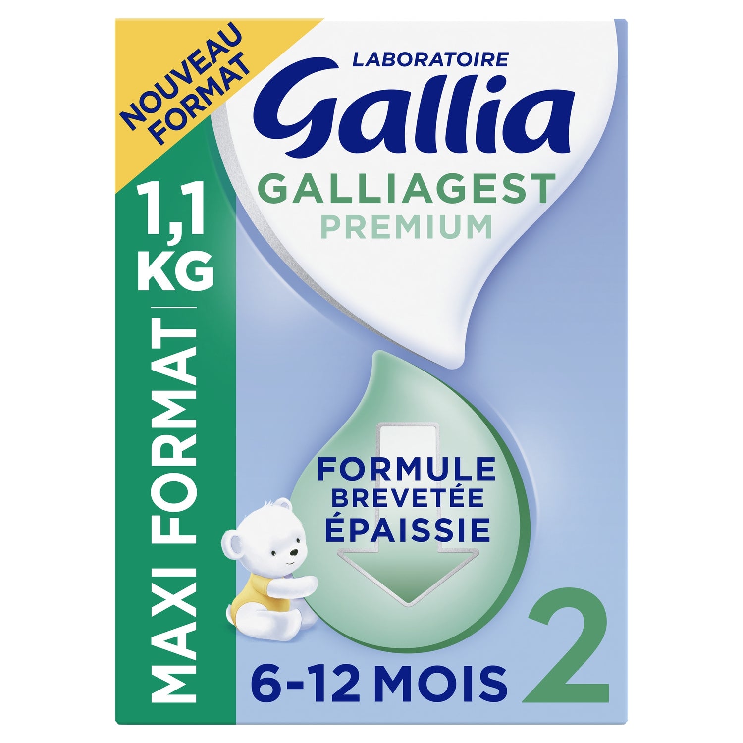 Lait bébé En Poudre 2ème Âge Dès 6 Mois Formule Brevetée Épaissie Galliagest Premium GALLIA 