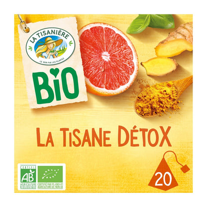 Organic Basil Turmeric Ginger Grapefruit Detox Infusion LA TISANIERE