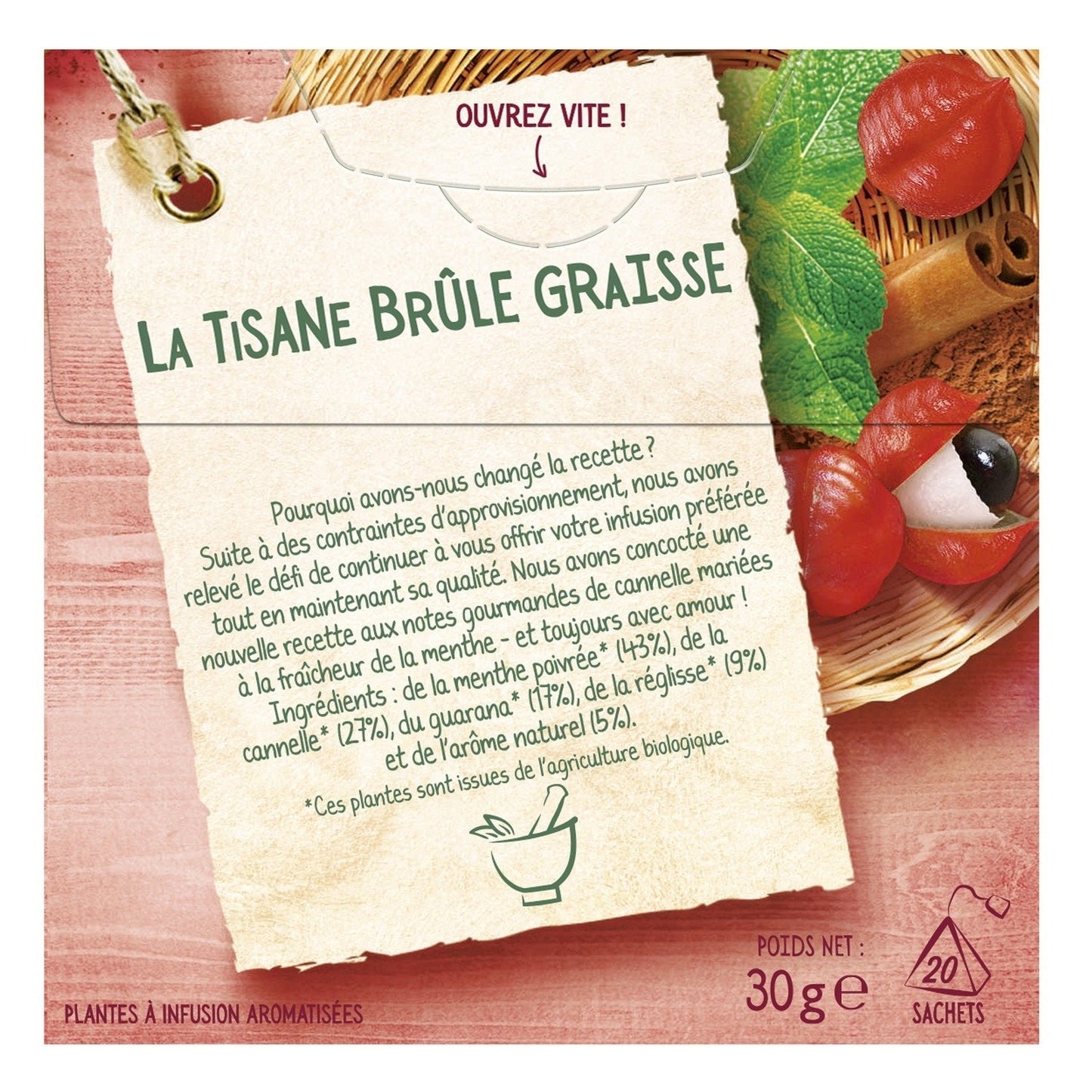 [ANTI-GASPILLAGE] Infusion Brule Graisse Bio LA TISANIERE - Date de durabilité minimale : 29/05/2025