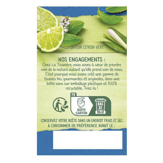 Organic Mint Lime Digestion Infusion LA TISANIERE