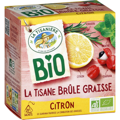 Infusion Citron Brûle Graisse Bio LA TISANIERE